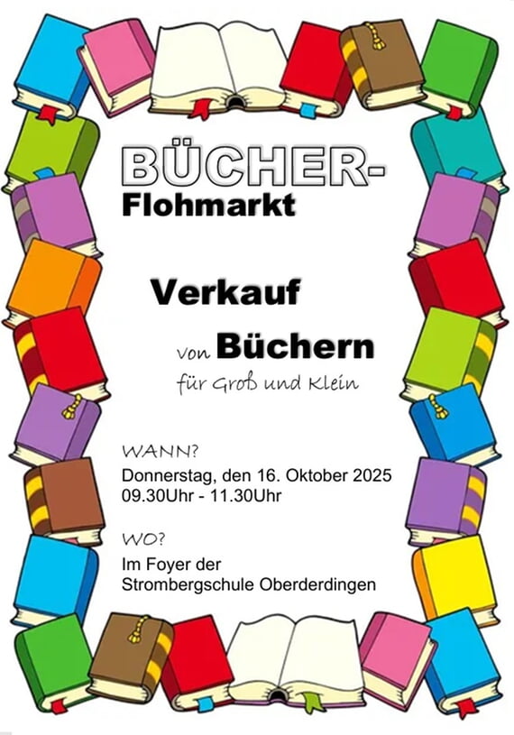 Werbeplakat Bücherflohmarkt