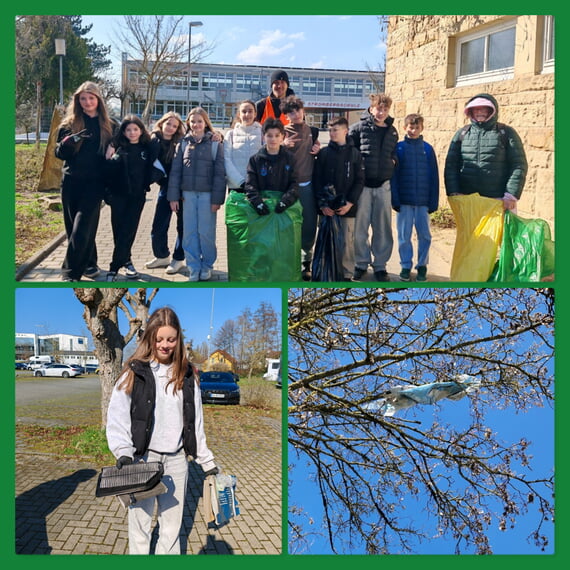 3 Fotos vom Fr&uuml;hjahrsputz, Klasse 6